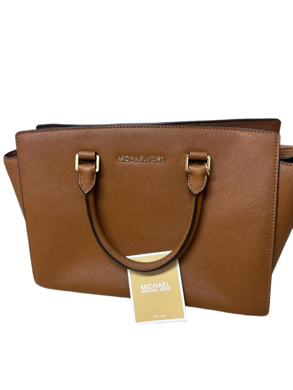 Michael Kors Tan Leather Satchel Bag